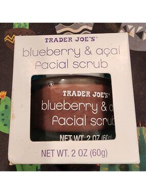 Trader Joes Blueberry & Açaí Facial Scrub 2 Oz Exfoliator